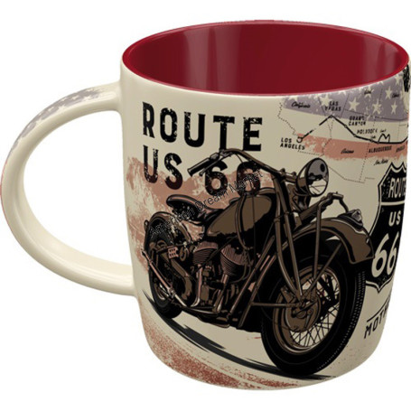 Tasse ceramique route 66 bike map