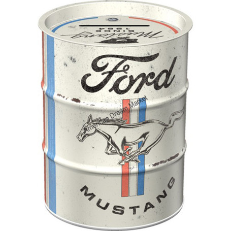 Tirelire ford mustang horse and stripes