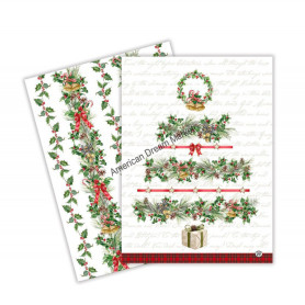 MDW lot de 2 torchons holiday garland