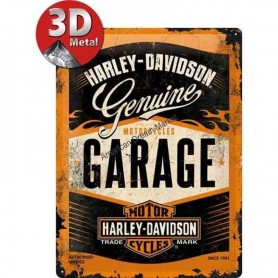 Plaque genuine garage harley 3D MM