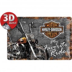Plaque favortie ride harley 3D MM