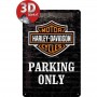 Plaque harley parking 3D MM