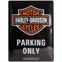 Plaque harley davidson parking only