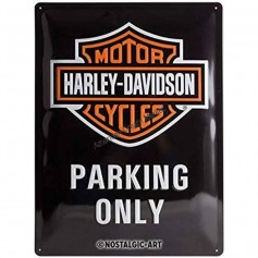 Plaque harley davidson parking only