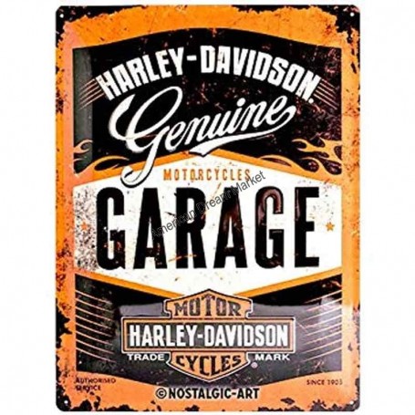 Plaque harley davidson garage