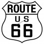 Sticker route 66 highway shield
