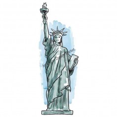 Sticker ny lady liberty