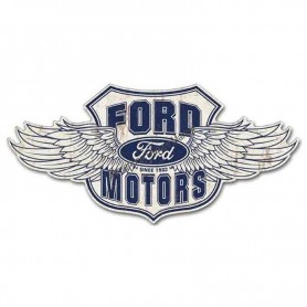 Plaque métal GM ford winged logo