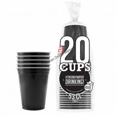 20 Gobelets Noirs 53cl