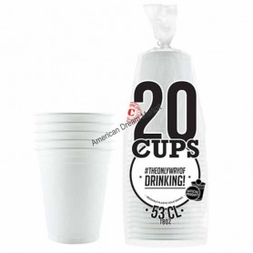 20 Gobelets Jaunes 53cl