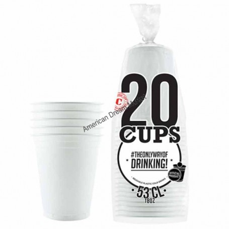 20 Gobelets Jaunes 53cl