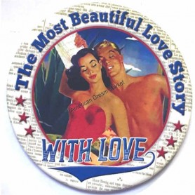Magnet vintage the most beautiful love story