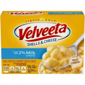 Velveeta shells and cheese 2% milk