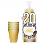 20 Gobelets gold 53cl