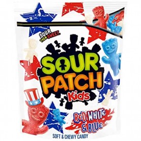 Sour patch kids red white and blue family size