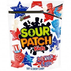 Sour patch kids red white and blue