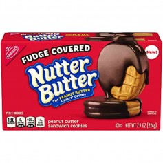 Nutter butter fudge covered 224G
