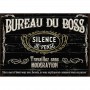 Plaque carton bureau du boss