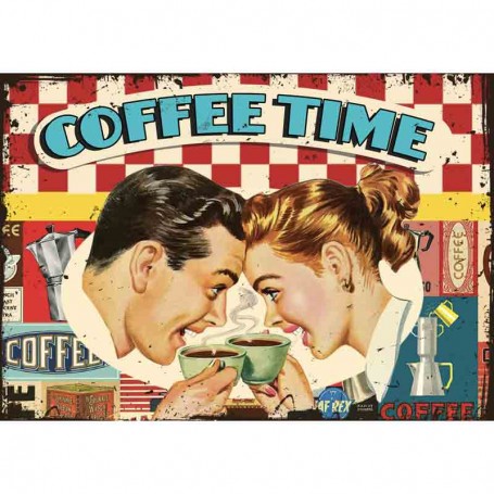 Plaque carton coffee time