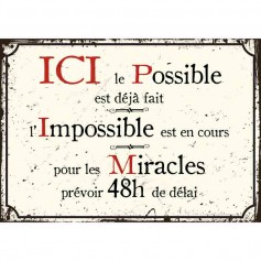 Plaque carton miracles en 48H