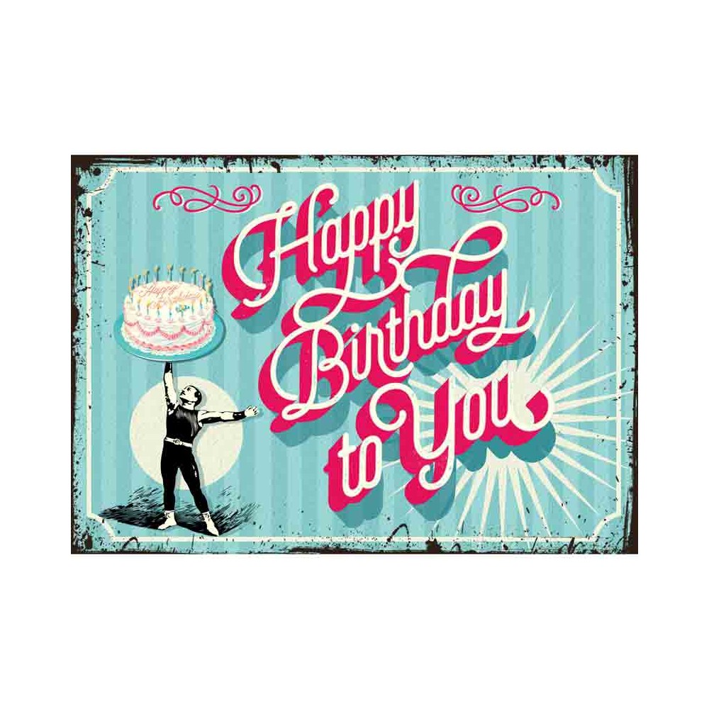 Plaque carton happy birthday to you - American Dream Market