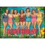 Plaque carton happy birthday filles