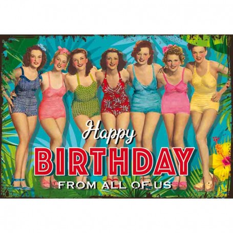Plaque carton happy birthday filles