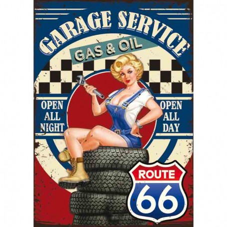 Plaque carton garage service