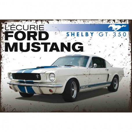 Plaque carton ford mustang shelby