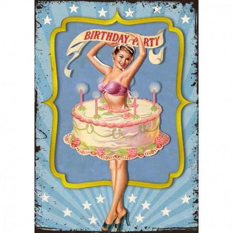 Plaque carton birthday party