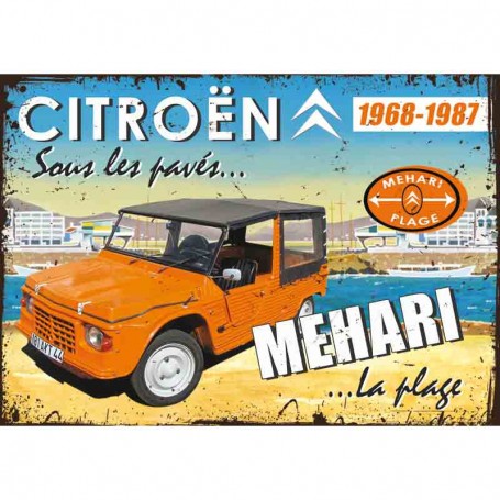 Plaque carton mehari
